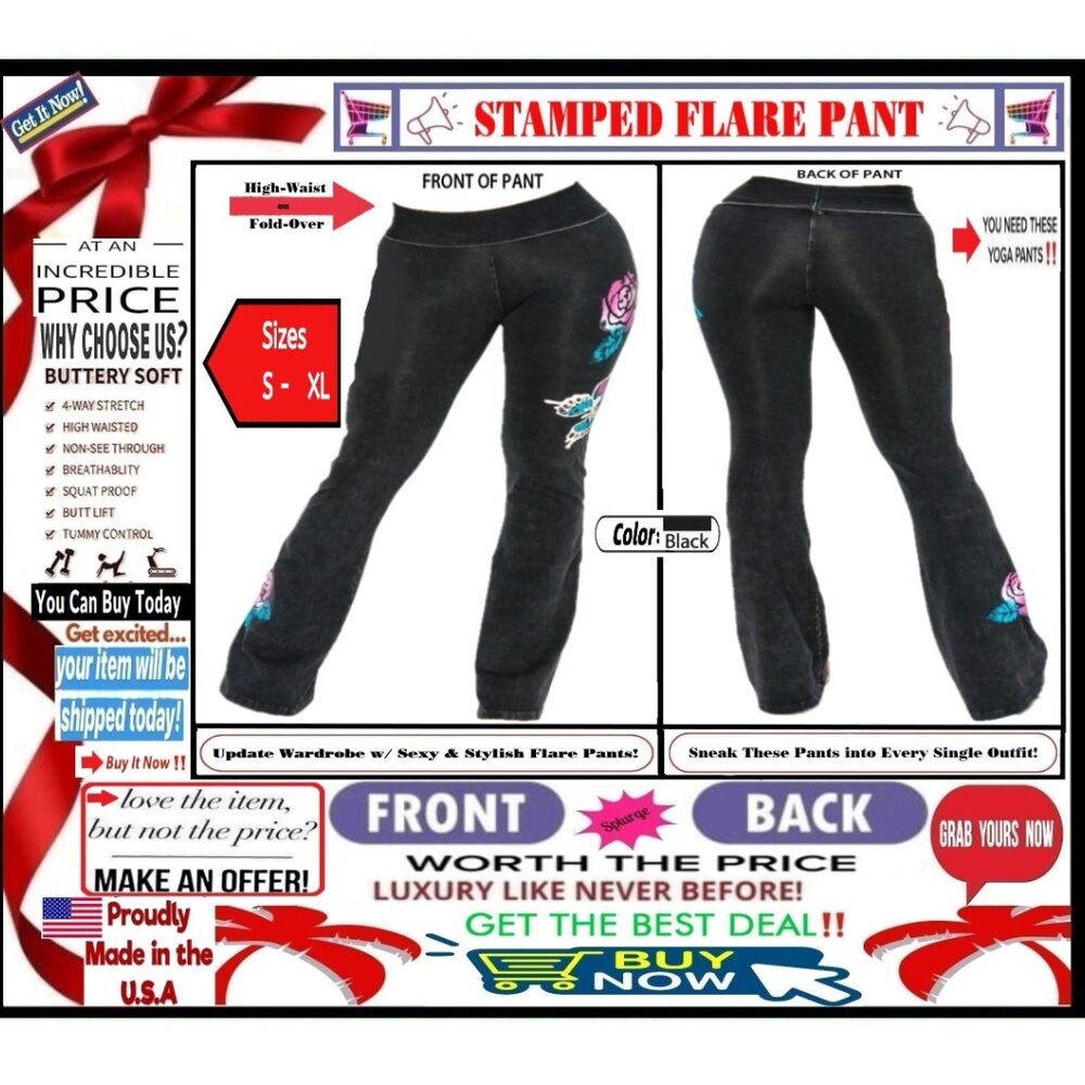๐ BOTTOM Fold Graphic BUTTERFLY โ LEGGING ๐ PANT Waist Mineral STAMP ๐ธBUY NOW - Picture 9 of 16